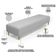 Kit 02 Puffs Decorativo Sala de Estar Bali W01 Pés Palito 190x60cm Bouclê Cinza - Lyam Decor