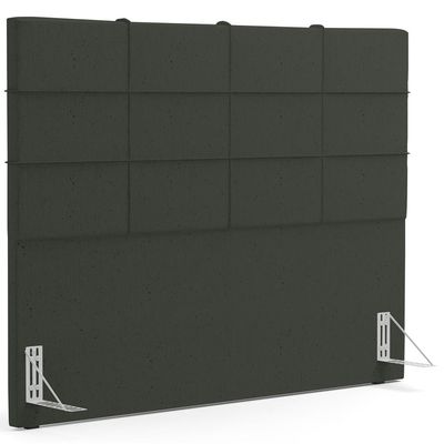Kit Cabeceira Cama Box King 195cm com Calçadeira Roma W01 Linho Verde Musgo - Lyam
