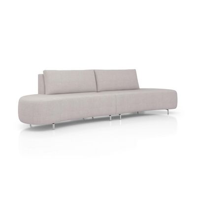 Sofá 5 Lugares Xangai Itacaré Cinza 360 cm
