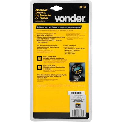 Medidor Digital De Pressão Cd-150 Vonder