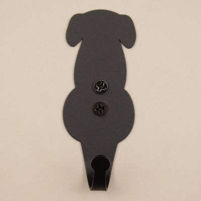 Gancho de Parede Cachorro 8cm Preto Pendurar Casacos Chapéus Bolsas Luft Masutti