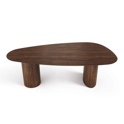 Mesa De Jantar Orgânica Breeze 2,20 X 1,20m 8 Lugares Lâmina Natural De Madeira Castanho