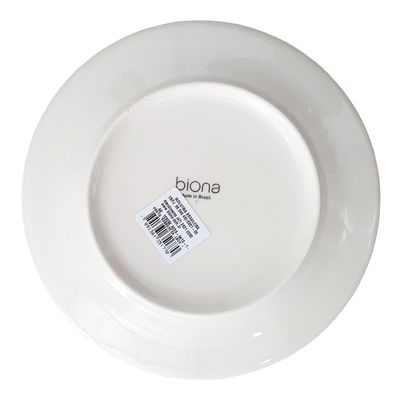 Prato de Sobremesa de Cerâmica Donna Lírios 18cm 6 Unidades - Biona 5410