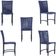 Mesa Ascoli 120 Cm Com 6 Cadeiras Cannes De Alumínio Trama Azul
