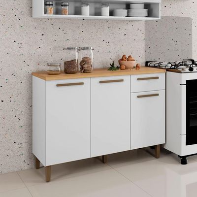 Balcão Imperial 3 Portas Arte Móveis Branco