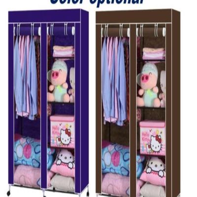 Guarda Roupa Portatil Armario Cabideiro Sapateiro Prateleiras Organizador Multiuso Completo Praia Cor:vermelho
