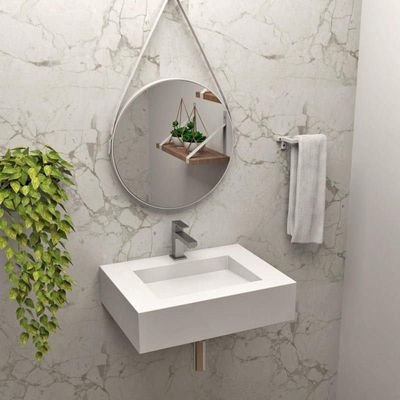 Espelheira Adnet 50 Cm Com Alça Branco