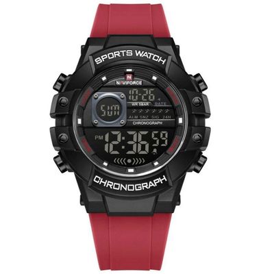 Relógio Multifuncional Masculino Digital Design Esportivo A Prova D´agua 3atm Vermelho