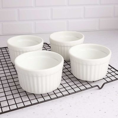 Ramequim Mini Porcelana Branco Forno 170ml 8,5cm Entrada 4un