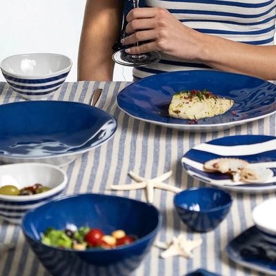 PRATO DE JANTAR GUZZINI EM ACRÍLICO RIVIERA 27,5CM MEDITERRANEAN BLUE 13290176