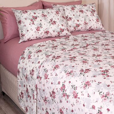 Jogo de Cama Duplo Queen 4 Peças 140 Fios 240x250cm Amelie Realce Premium - Sultan
