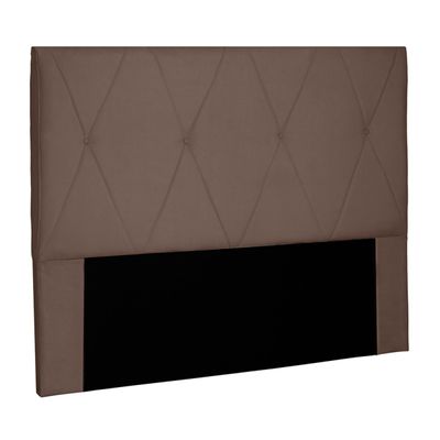 Cabeceira Decorativa Queen Size 1,60M Yves Suede Caramelo - Gran Belo