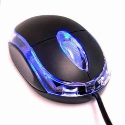 Mouse Otico Entrada Usb Com Scroll Cor Preta Mouser Preto