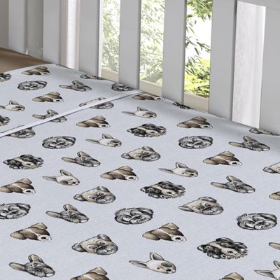 Jogo de Cama Tecebem Baby Malha Estampado Agnes 3 Pçs Trigo