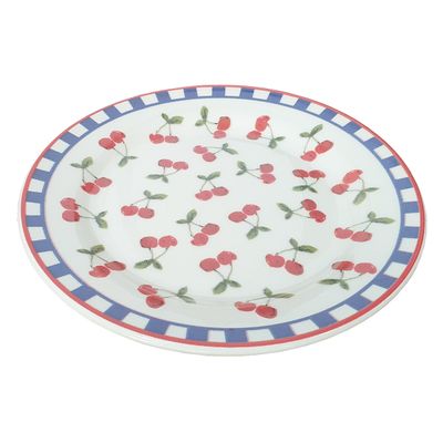 Prato de Sobremesa de Cerâmica Donna Jardim de Cerejas 18cm 12 Unidades - Biona 149874