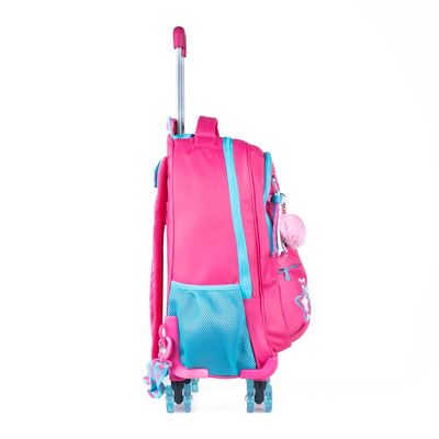 Kit Mochila de Rodinha Feminina + Lancheira Térmica Juvenil BG Joy Rosa