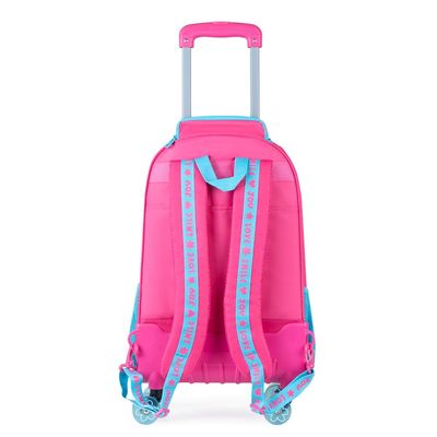 Kit Mochila de Rodinha Feminina + Lancheira Térmica Juvenil BG Joy Rosa
