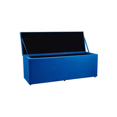 Recamier Baú 1,60m Madrid Suede Azul Marinho