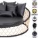 1 Chaise 6 Almofadas + 1 Balanço + Mesa Centro Madeira