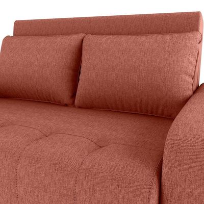 Sofa Cama 2 Lugares 138 Cm Amora Tecido Pompeia G500 Milani Store Terracota