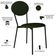 Cadeira Estofada Para Sala De Jantar Azuri Preto C01 Linho Verde Musgo - Lyam Decor