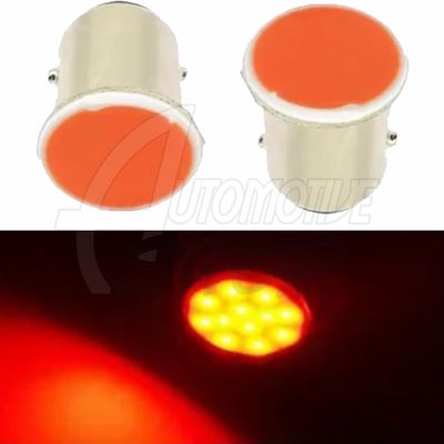 Lâmpada Um Polo 1156 P21W de Led COB Vermelho Unidade