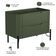 Mesa De Cabeceira Orgânica 2 Gavetas Pés Industrial Preto Bliss I03 Musgo - Lyam Decor