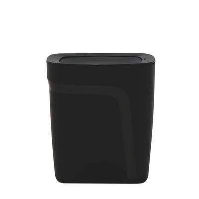 Lixeira Tramontina Compact em Polipropileno Preto com Tampa Basculante 8,5 L