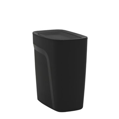 Lixeira Tramontina Compact em Polipropileno Preto com Tampa Basculante 8,5 L