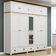 Guarda Roupa Casal 10 Portas Com Espelho e Maleiro Mazzaro F06 Branco Freijó - Lyam Decor
