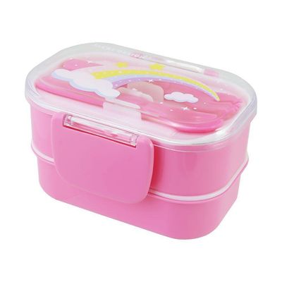 Kit Lancheira Térmica, Pote Marmita 400ml E Garrafa 460ml Infantil Piccolino Rosa