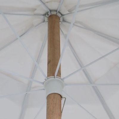 Guarda-Sol Guarapari em Bagum com Haste de Madeira 1,60m Branco Bel Único