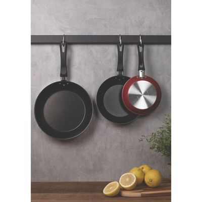 Jogo de Frigideiras Tramontina Caribe com Revestimento Interno e Externo em Antiaderente Starflon Max Vermelho 03 Peças