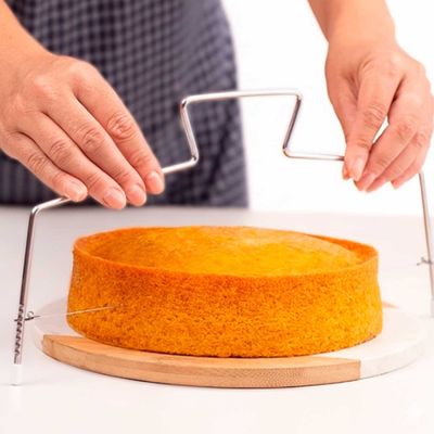 Prato Bolo Giratorio e Cortador Inox Nivelador Fio Ajustavel