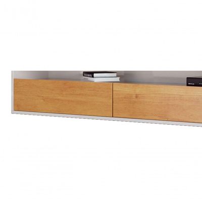 Rack Suspenso Para Tv Life 1.36 Nature Com Off White - Móveisaqui