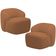 Kit 02 Poltronas Decorativa Fixa Orgânica Para Sala Living Barolo L06 Bouclê Terracota - Gtdnexxus