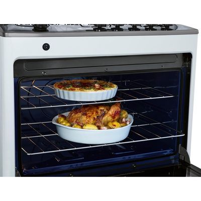 Fogão a Gás de Piso 6 Bocas Mesa em Aço Inox CFS6NAB Consul Branco / Bivolt