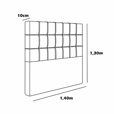 Cabeceira Estofada Casal 140 Cm Turmalina Veludo Cor: Bege