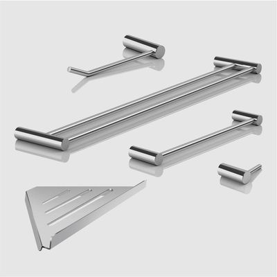 Kit Acessórios Para Banheiro Escovado 5 Peças Grego Metal 2160or