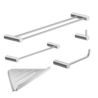 Kit Acessórios Para Banheiro Escovado 5 Peças Grego Metal 2160or