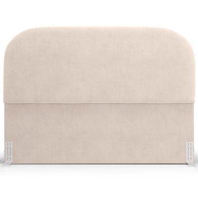 Cabeceira Cama Box King 195cm Orgânica Lanna W01 Suede Bege - Lyam Decor