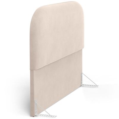 Cabeceira Cama Box King 195cm Orgânica Lanna W01 Suede Bege - Lyam Decor