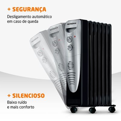 Aquecedor A óleo Mondial A-06 -220v-preto/prata 220V