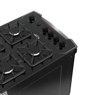 Fogão 4 Bocas Preto Com Mesa De Vidro Dako Diplomata Bivolt