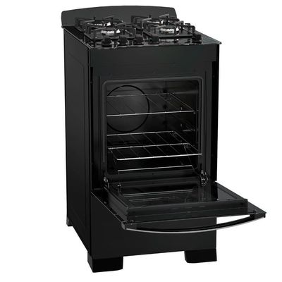 Fogão 4 Bocas Preto Com Mesa De Vidro Dako Diplomata Bivolt