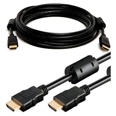 Conector HDMI com Filtro Ponta Dourada Áudio Imagens 3m - Cabo HDMI 3m 4K com Filtro de Ferrite e Pontas Douradas