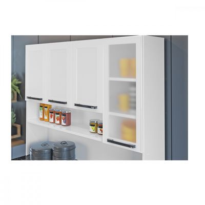 Cozinha Compacta Itatiaia Florença 140 em Aço 8 Portas 2 Gavetas Branco