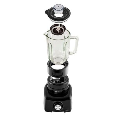 Liquidificador Philco PLQ1350 Turbo Glass Pro Maxx 6 1200W Preto 110V
