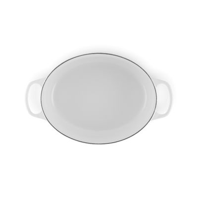 PANELA LE CREUSET OVAL SIGNATURE PEGADOR DOURADO FERRO ESMALTADO 31CM BRANCO 21178310101441