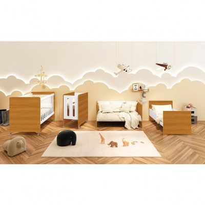Berço Evolution Branco Com Savana Fosca - Móveisaqui